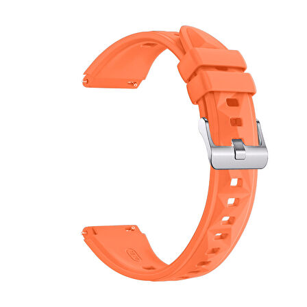 Sneezy Huawei Watch GT5 41mm İle Uyumlu Prism Metal Tokalı Soft Yumuşak Silikon Kordon