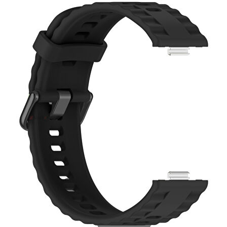 Huawei Watch Fit3 Fit 4 Fit 4 Pro İle Uyumlu GlacierFlex Metal Tokalı Spor Silikon Kordon