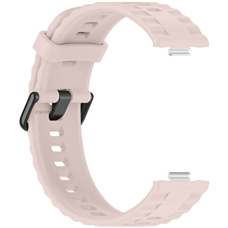 Huawei Watch Fit3 Fit 4 Fit 4 Pro İle Uyumlu GlacierFlex Metal Tokalı Spor Silikon Kordon