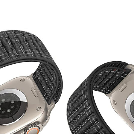 Apple Watch Uyumlu 44 45 46mm Utra 49mm Fabric Spor Yumuşak Kumaş Kordon Seri 2 3 4 5 6 Se 7 8 9 10