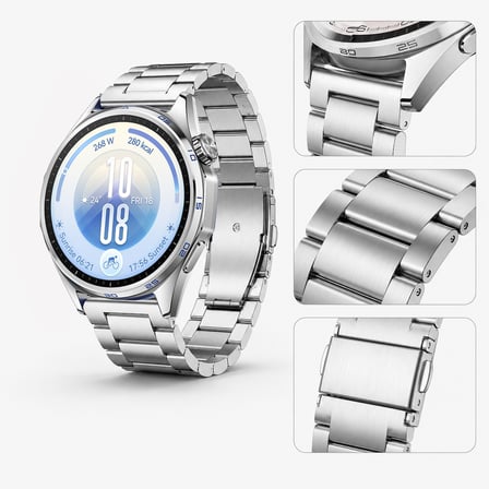 Huawei Watch GT7 46mm İle Uyumlu Katlanır Klipsli Paslanmaz Çelik Saat Kordonu