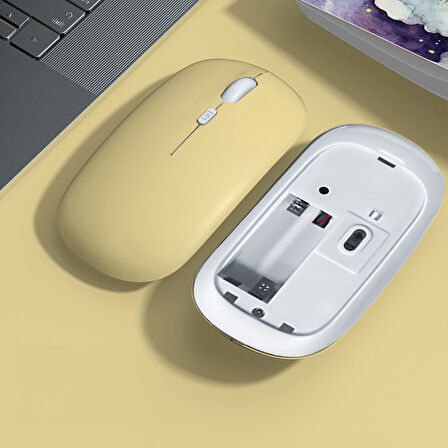 Tüm İpad Modelleri İle Uyumlu Pilli Sessiz Mouse Bluetooth Kablosuz Mouse Fare