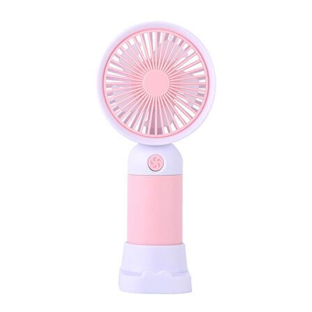 Sevimli Karakter Desenli Sessiz USB Şarjlı Mini Fan Kalemtraşlı, Taşınabilir Masaüstü Fan