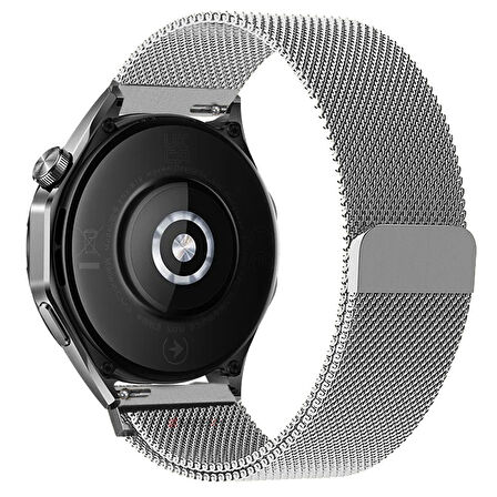 Huawei Watch GT5 46mm Uyumlu Manyetik Milanese Loop Metal Kordon 
