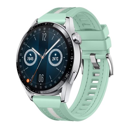 Huawei Watch GT3 Pro GT3 GT2 46mm SportStripe Örgü Desen Metal Tokalı Silikon Akıllı Saat Kordonu