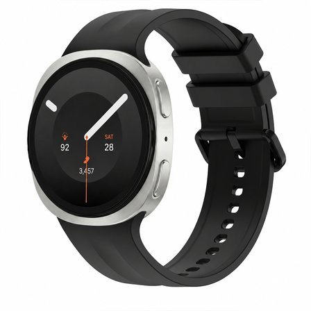 Samsung Galaxy Watch 9 44mm 40mm İle Uyumlu Oluklu Silikon Kordon Ayarlanabilir Spor Saat Kayışı