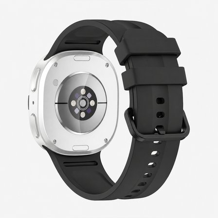 Samsung Galaxy Watch 9 44mm 40mm İle Uyumlu Oluklu Silikon Kordon Ayarlanabilir Spor Saat Kayışı