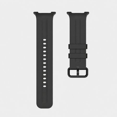 Samsung Galaxy Watch 9 44mm 40mm İle Uyumlu Oluklu Silikon Kordon Ayarlanabilir Spor Saat Kayışı