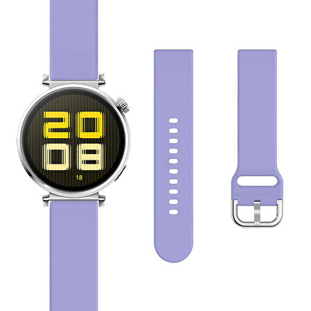 Huawei Watch GT5 Pro 42mm İle Uyumlu Yumuşak PureLux Soft Tokalı Silikon Kordon
