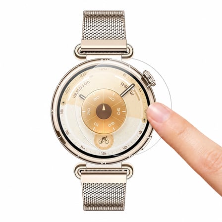 Huawei Watch GT6 41mm Uyumlu Kolay Takılabilir Takma Aparatlı Temperli Cam Ekran Koruyucu