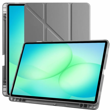 Samsung Galaxy Tab A11 Plus 11 Inc SM-X230 Üçgen Katlanabilir Kalemlikli Yatay Dikey Standlı Kılıf