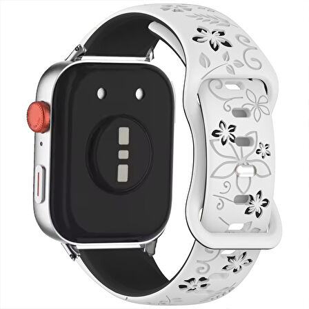 Huawei Watch Fit 3 İle Uyumlu FloraFlex Çiçek Desenli Silikon Kordon
