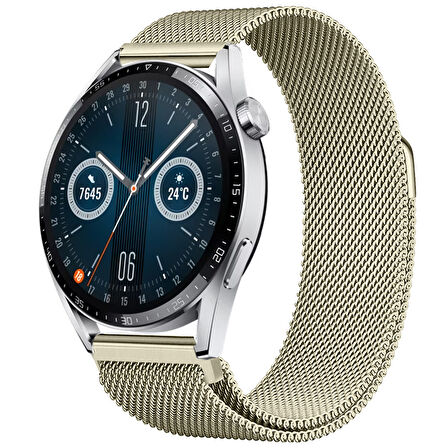 Huawei Watch GT3 46mm GT3 Pro 46mm Gt2 46mm Gt2 Pro 46mm Uyumlu Manyetik Milanese Loop Metal Kordon