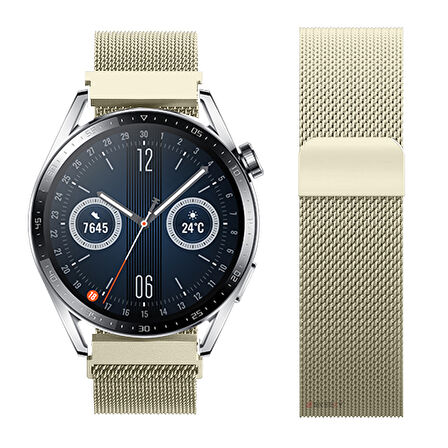 Huawei Watch GT3 46mm GT3 Pro 46mm Gt2 46mm Gt2 Pro 46mm Uyumlu Manyetik Milanese Loop Metal Kordon