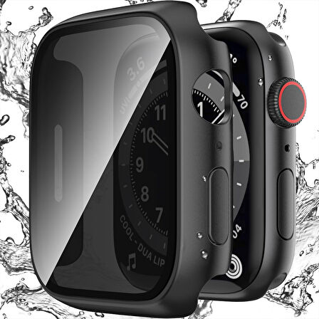 İOS Watch Series 7 8 9 45mm Uyumlu Hayalet PC Sert Kasa Ekran Koruycu 360 Güvenli Koruma