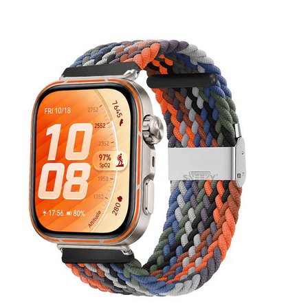 Huawei Watch Fit 5 Pro İle Uyumlu Metal Klipsli Solo Fiberlink Yumuşak Kumaş Örgü Kordon