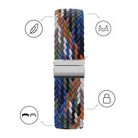 Huawei Watch Fit 5 Pro İle Uyumlu Metal Klipsli Solo Fiberlink Yumuşak Kumaş Örgü Kordon