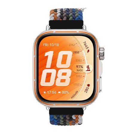 Huawei Watch Fit 5 Pro İle Uyumlu Metal Klipsli Solo Fiberlink Yumuşak Kumaş Örgü Kordon