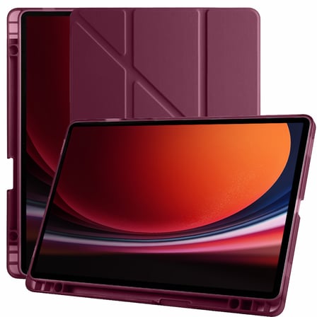 Samsung Galaxy Tab S9 11 Inc SM-X710 Üçgen Katlanabilir Kalemlikli Yatay Dikey Standlı Kılıf