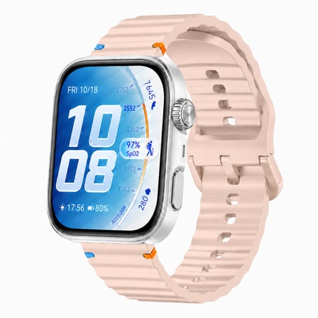 Huawei Watch Fit 5 Pro İle Uyumlu Dalga Desenli Tokalı Yumuşak Soft Silikon Kordon