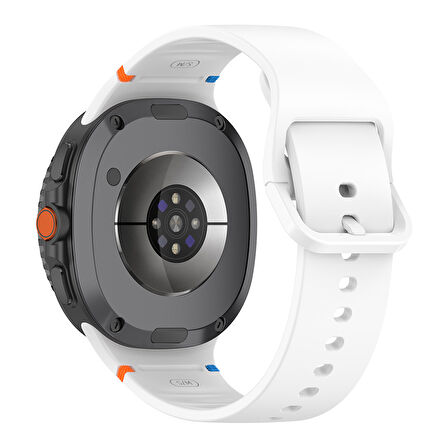 Samsung Galaxy Watch 8 44mm 40mm İle Uyumlu Metal Tokalı Spor Silikon Kordon