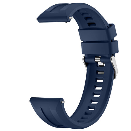 Sneezy Huawei Watch GT5 46mm İle Uyumlu Spor Silikon Metal Tokalı Soft Saat Kordonu