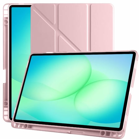 Samsung Galaxy Tab A11 Plus 11 Inc SM-X230 Üçgen Katlanabilir Kalemlikli Yatay Dikey Standlı Kılıf