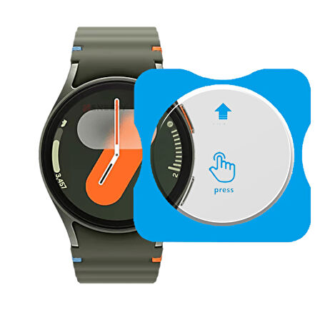 Samsung Watch 4 44mm Uyumlu Kolay Takılabilir Takma Aparatlı Temperli Cam Ekran Koruyucu 