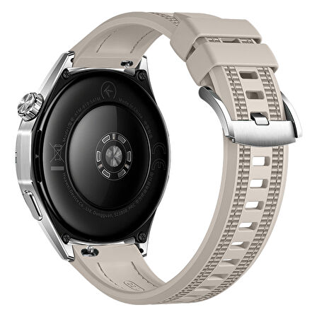 Huawei Watch GT6 Pro 46mm İle Uyumlu SportStripe Örgü Desen Metal Tokalı Silikon Akıllı Saat Kordonu