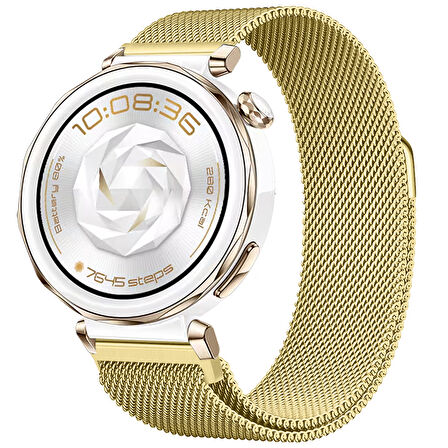 Huawei Watch GT5 Pro 42mm Uyumlu Manyetik Milanese Loop Metal Kordon 