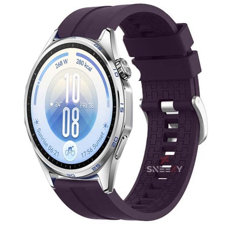 Huawei Watch GT7 46mm Uyumlu Kordon NovaGT Metal Tokalı Yumuşak Silikon Kordon