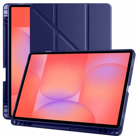 Samsung Galaxy Tab S10 Lite 11 Inc SM-X400 Üçgen Katlanabilir Kalemlikli Yatay Dikey Standlı Kılıf