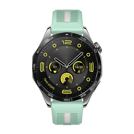 Huawei Watch GT4 46mm İle Uyumlu SportStripe Örgü Desen Metal Tokalı Silikon Akıllı Saat Kordonu