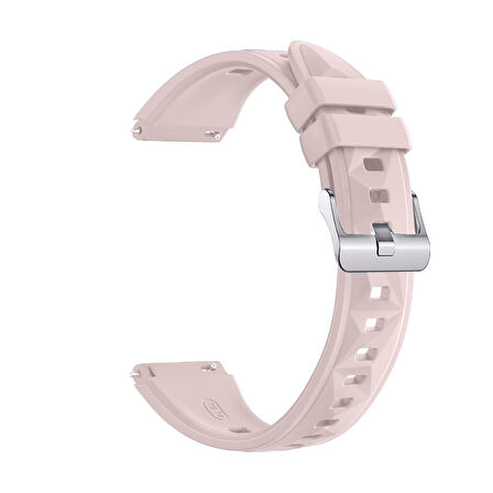 Sneezy Huawei Watch GT6 41mm İle Uyumlu Prism Metal Tokalı Soft Yumuşak Silikon Kordon