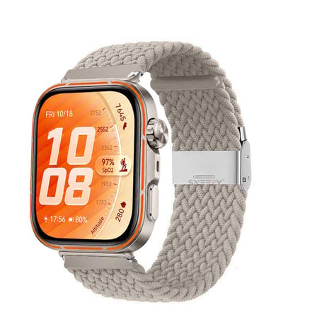 Huawei Watch Fit 5 Pro İle Uyumlu Metal Klipsli Solo Fiberlink Yumuşak Kumaş Örgü Kordon