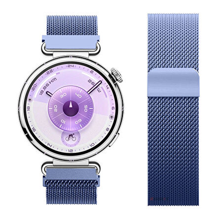 Huawei Watch GT6 41mm Uyumlu Manyetik Milanese Loop Metal Kordon 