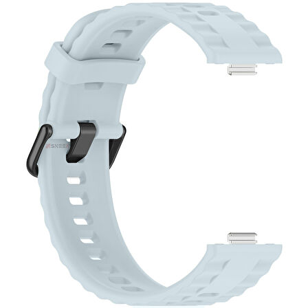 Huawei Watch Fit3 Fit 4 Fit 4 Pro İle Uyumlu GlacierFlex Metal Tokalı Spor Silikon Kordon