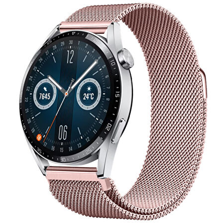 Huawei Watch GT3 46mm GT3 Pro 46mm Gt2 46mm Gt2 Pro 46mm Uyumlu Manyetik Milanese Loop Metal Kordon