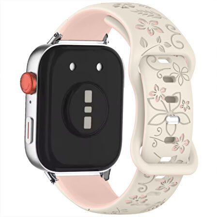 Redmi Watch 5 Active Redmi 5 Lite İle Uyumlu FloraFlex Çiçek Desenli Silikon Kordon