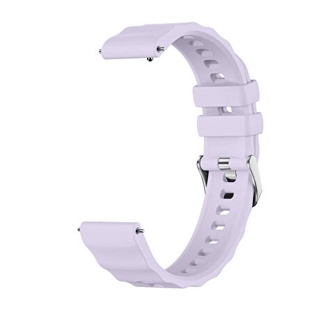 Sneezy Huawei Watch GT5 Pro 42mm İle Uyumlu SoftFlex Metal Tokalı Spor Silikon Akıllı Saat Kordonu