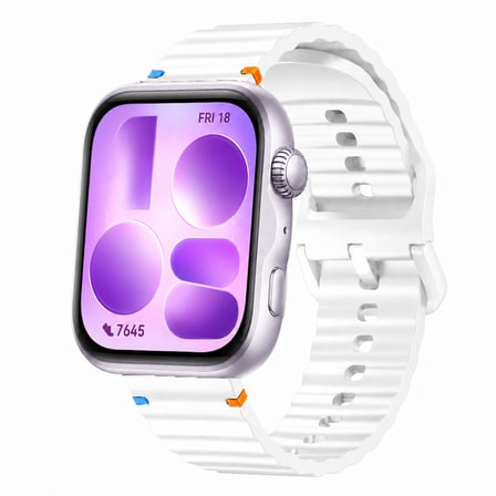Huawei Watch Fit 5 İle Uyumlu Dalga Desenli Tokalı Yumuşak Soft Silikon Kordon