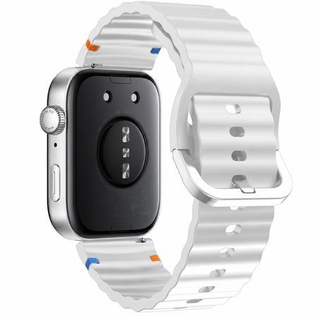 Huawei Watch Fit 5 İle Uyumlu Dalga Desenli Tokalı Yumuşak Soft Silikon Kordon