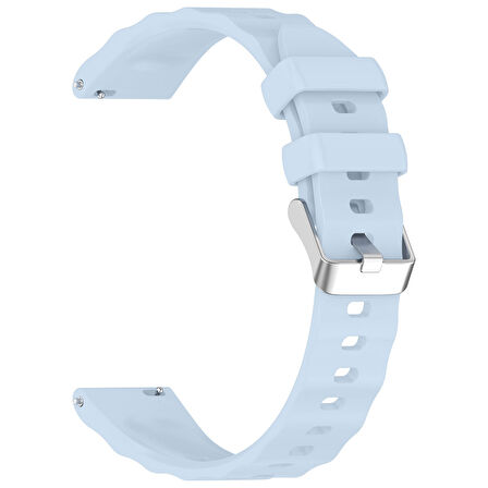 Sneezy Huawei Watch GT5 Pro 42mm İle Uyumlu SoftFlex Metal Tokalı Spor Silikon Akıllı Saat Kordonu