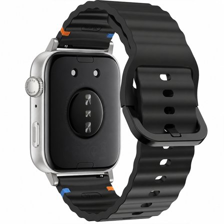 Huawei Watch Fit 5 Pro İle Uyumlu Dalga Desenli Tokalı Yumuşak Soft Silikon Kordon