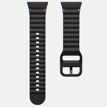 Huawei Watch Fit 5 Pro İle Uyumlu Dalga Desenli Tokalı Yumuşak Soft Silikon Kordon