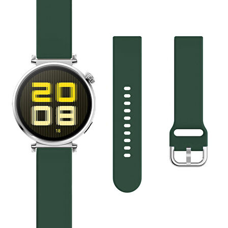 Huawei Watch GT5 Pro 42mm İle Uyumlu Yumuşak PureLux Soft Tokalı Silikon Kordon