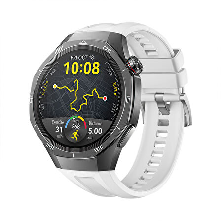 Huawei Watch Gt5 Pro 46mm İle Tam Uyumlu Kordon Metal Tokalı Yumuşak Silikon Kordon Kayış
