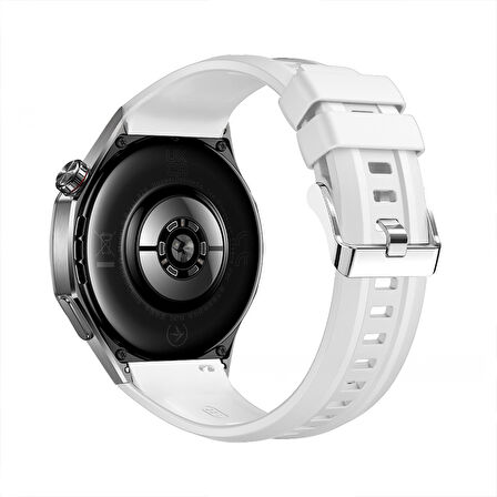 Huawei Watch Gt5 Pro 46mm İle Tam Uyumlu Kordon Metal Tokalı Yumuşak Silikon Kordon Kayış