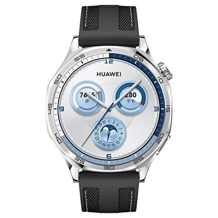 Sneezy Huawei Watch GT5 46mm ile Uyumlu Metal Tokalı Dikiş Detaylı Şık Dokuma Silikon Kordon