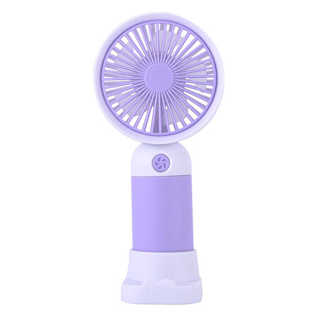 Sevimli Karakter Desenli Sessiz USB Şarjlı Mini Fan Kalemtraşlı, Taşınabilir Masaüstü Fan